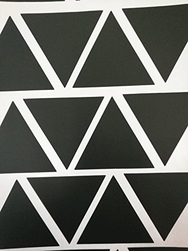 Triângulos de 64pcs/ conjunto adesivo de decoração de parede Triângulos tribais sólidos adesivos