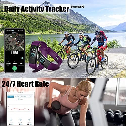 Engerwall Fitness Tracker com balcão/calorias/stopwatch, rastreador de atividades com monitor de freqüência