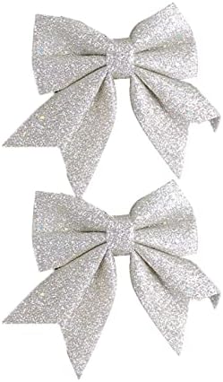 Gold Powder Bow Ribbon Ornament Window Holiday Dress Up Ornament Garland Fresh Garland Christmas