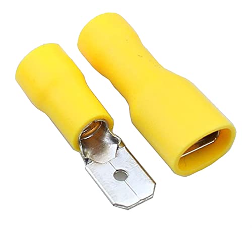 AKDE 5.5-250 MDD5.5-250 Amarelo machado machado Conexões de fio elétrico feminino Connectores de crimpagem