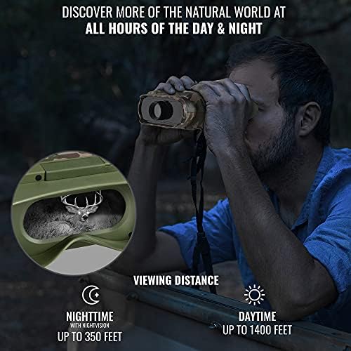 Hike Crew camuflage binóculos de visão noturna digital, capturam fotos e vídeos em HD, veja claro na escuridão