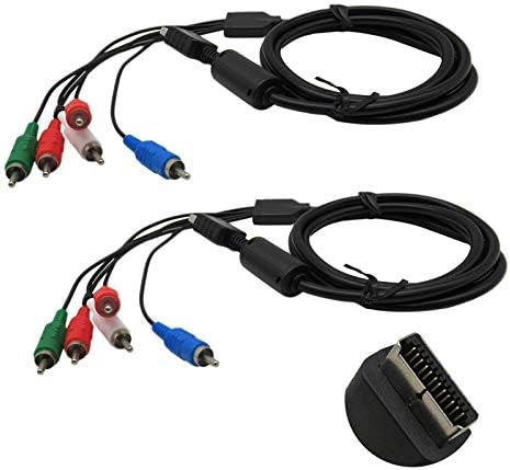 Jrshome 2x HD Componente A/V Av Audio Video Cable Torda para Sony PlayStation 3 ps2 ps3 slim
