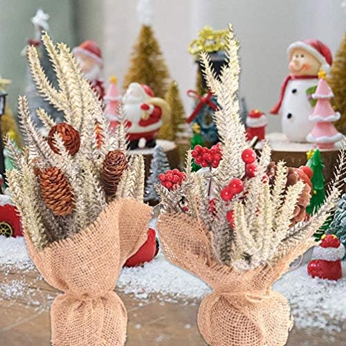 Besportble mesa de natal árvores Mini Rede Artificial Berry Árvore de Natal Figura