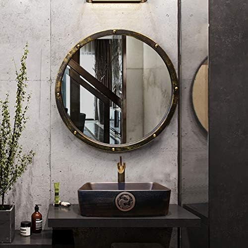 Mxiaoxia reflete a parede retrô de lavagem de ferro forjado antigo banheiro redondo banheiro chinês Rodada de