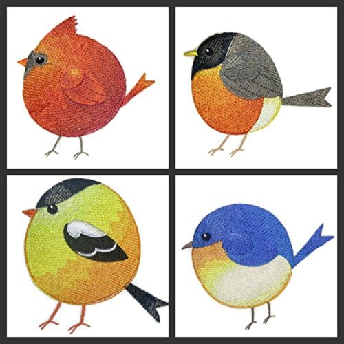 A natureza tecida em fios, incrível Kingdom de Baby Birds [Roly-Poly-Poly Goldfinch] [Patch de ferro