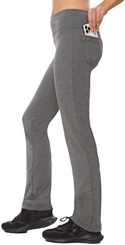 Calças de ioga Nirlon com bolsos - calças de ioga com bolsos para mulheres Leggings respiráveis ​​com