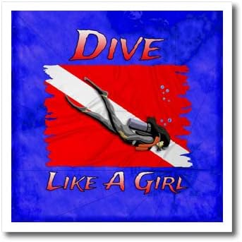 3drose mergulhar como uma garota mergulho Design de mergulho para mulheres que. - Ferro em transferências
