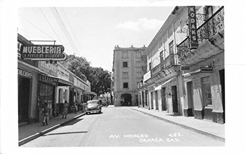 Oaxaca México Avenida Hidalgo Street Scene Real Photo Real Antique Postcard J36024