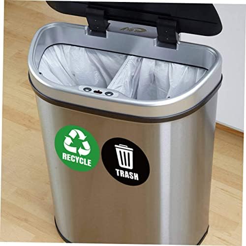 Tofficu 2 conjuntos 6 rótulo de classificação de lixo Lixo grande lata de lixo pode decalques de reciclagem