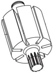 Ingersoll Rand Substituição Parte 231-53 - Rotor para Ingersoll Rand 236G Series, 232 Series, 231 Series, 231H