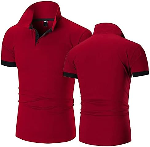 Camisetas masculinas de amzoc, camiseta de pólo de camiseta solta de manga curta e impressa de cor sólida
