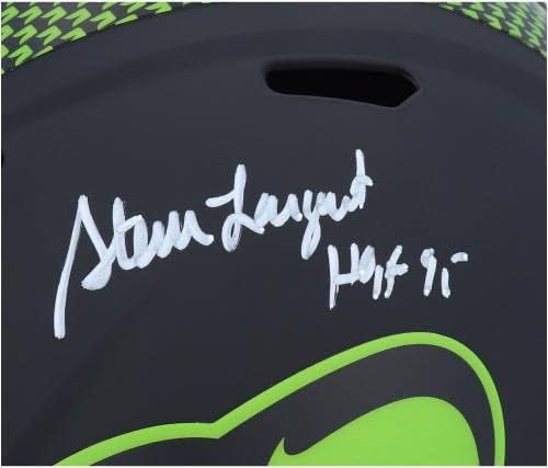 Steve Largent Seattle Seahawks autografou Riddell Eclipse Réplica de velocidade alternativa Capacete