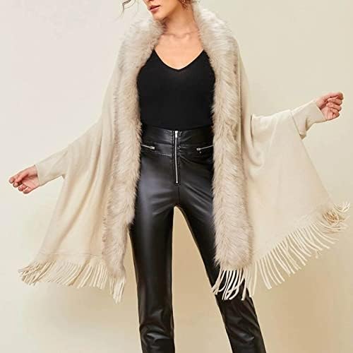 Roupa de inverno feminino 2022 Casual Casual Luxury Collar Fringe Cape Sweater Casat Sweatters Trendy