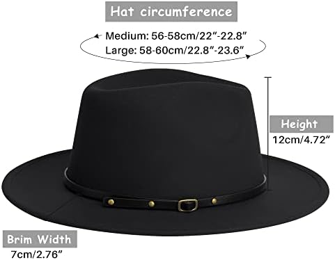 Chapéus de fedora larga para mulheres para homens para homens dois tons Felt Panamá chapéu