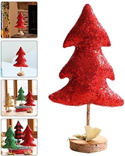Aboofan 1pc mini natal decoração de árvore pano arte desktop natal árvore ornamento de natal decoração de