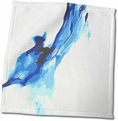 3drose florene - fotografia abstrata - impressão de incêndio abstrato em blues - toalhas