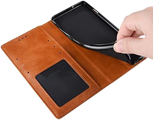 Cague da carteira de Yagelang para Samsung Galaxy Z Fold 4 com Sunha de caneta S, capa de telefone de couro premium