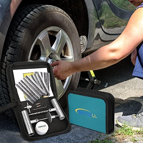 Conjuntos de kit de reparo de pneus de betooll de 2-24pcs compatíveis com carro, motocicleta, ATV, jipe,