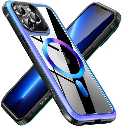 Meifigno Rainbow Series para iPhone 13 Pro Max Case Magnetic, [compatível com MagSafe e 3x Proteção de gota de