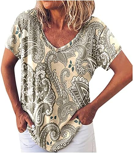 Top camiseta para mulheres outono roupas de verão de manga curta v algodão gráfico de algodão camisa casual 04