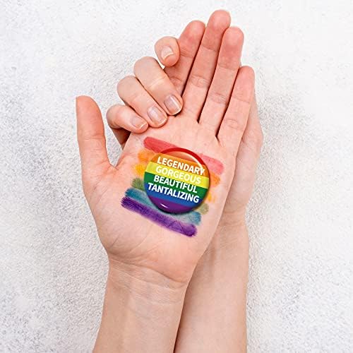 48pcs Pins de arco -íris do Dia do Pride - Love Buttons de lapela gays da campanha Favorias de