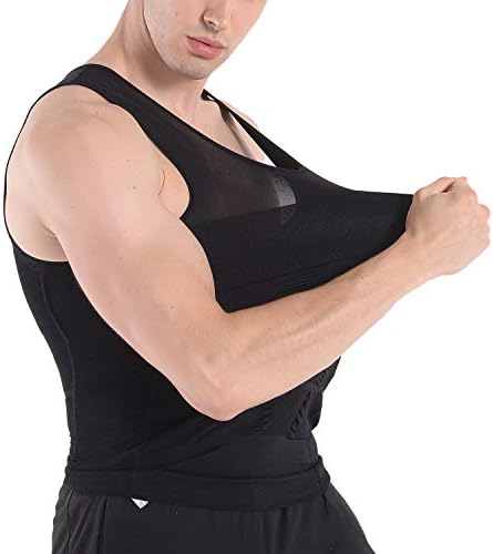 Coofandy Men's 2 Pack compressão camisa de compressão Slimming Shaper Vest Gym Gym Tank Tank Top Top sem
