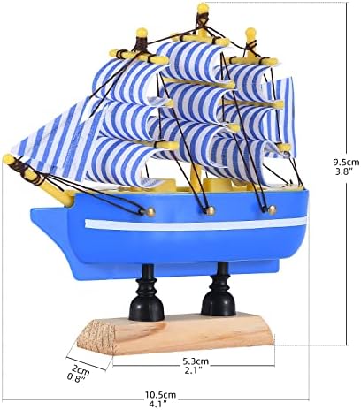 Dedot Min Sailboat Model Decor para casa, barril de vela de plástico Decoração náutica 4 x4 navio para festa