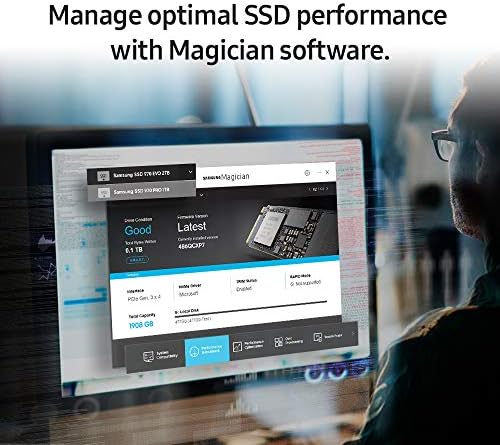 Samsung 970 Pro SSD 1TB - M.2 Interface NVME Drive de estado sólido interno com tecnologia V -NAND preta/vermelha