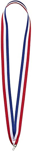Juvale Red Award Ribbon cordas com clipes de snap para competições esportivas