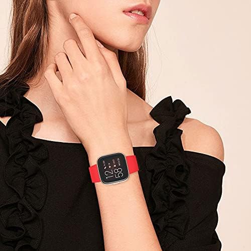 Prosrat 8pcs versa 2 bandas para mulheres, pulseira de silicone macio compatível com Fitbit Versa 2/Fitbit
