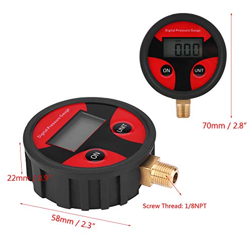Medidor de pressão dos pneus, medidor de pressão de pneu digital, tela LCD, Profissional Precisa Pressão