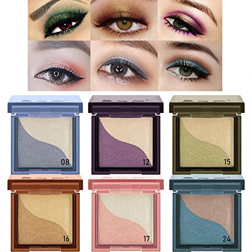 Sombra de cor dupla zitiany, paleta de maquiagem para olhos altamente pigmentados, 2 em 1 em 1