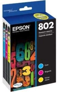 Epson T802520 Durabrite Ultra Color Pack Pack Padrive Capacidade Tinta de cartucho e T802XL120