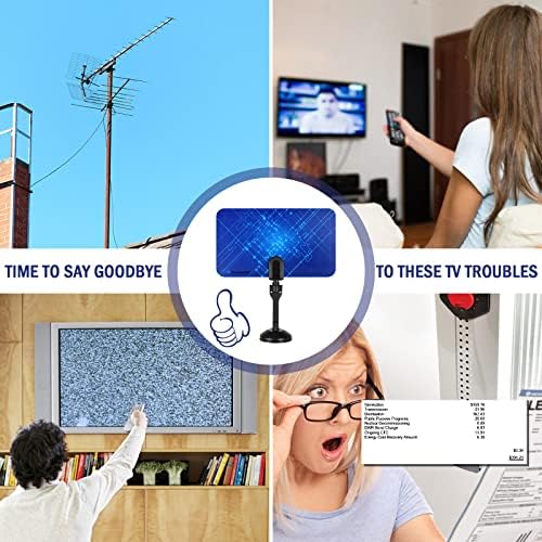 Antena de TV plana do Transonic B100 Indoor Digital, Recepção 360º, Suportar canais HD para