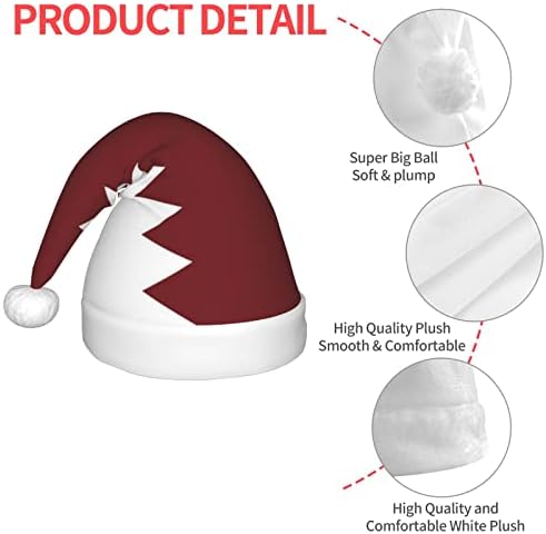 Cxxyjyj Bandeira do Qatar Santa Hat para crianças Chapéus de Natal Chapé