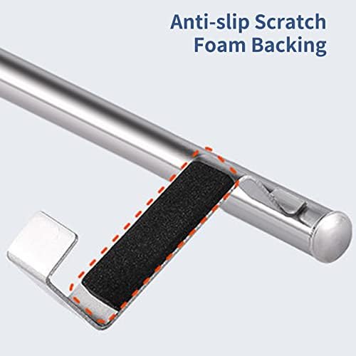 Tophome 4pcs sobre o suporte da barra de toalhas da porta em aço inoxidável sobre o cabide do toalheiro do armário