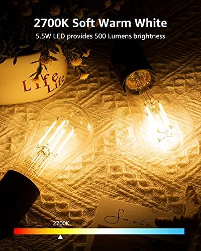 Pacote Le LePro 丨 - lâmpadas de lâmpadas lideradas de 2700k brancas e lâmpadas de Edison LED Edison