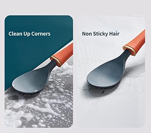 Escova de vaso sanitário e suporte de silicone de cabeça pequena e fácil de armazenar pincel de