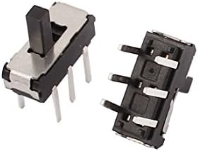 Interruptores de plug-in pcs aexit 5 Posição 2 reta 6p DPDT Micro slide interruptor de travamento interruptores