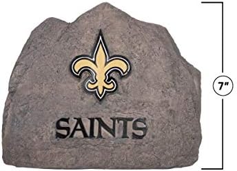 NFL New Orleans Saints Team logotipo Faux Rock Decor de jardim de jardim de gardão logotipo Faux Rock Decor