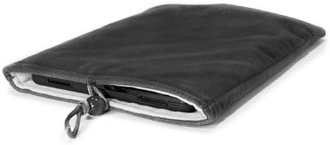 Caixa de ondas de caixa compatível com Ícaro Excel - bolsa de veludo, manga de bolsa de tecido de veludo macio com cordão para Ícaro Excel - Jet Black