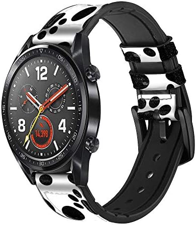 CA0498 PAW de cachorro imprime Couro e Silicone Smart Watch Band Strap for Wristwatch Smartwatch Smart