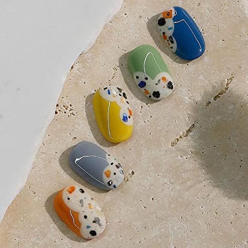 1Jar de Multicolor Sea Shell Stone Manicure Decoração 3D UNIL ART Tamanho misto Partes de unhas