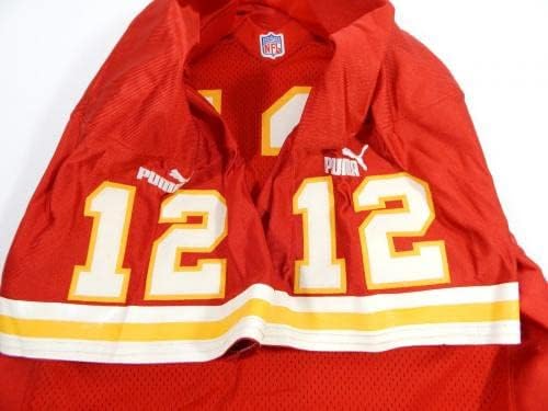 1999 Kansas City Chiefs 12 Game usou Red Jersey 44 DP32119 - Jerseys de Jerseys usados ​​na NFL não assinada