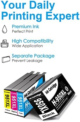 Galada Remanufacured Ink Cartuchges Substituição para HP 950 951 XL 950XL 951XL Pacote de combinação para OfficeJet Pro 8600 8620 8610 8100 8660 8600 Plus Impressora