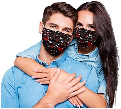 STEOTA Adultos 50pc Máscaras faciais descartáveis ​​do Dia dos Namorados, casais para casais