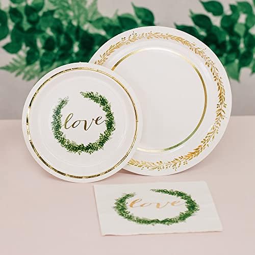 Weddingstar Disponível de papel de mesa de mesa - Love Wreath - Serve 24