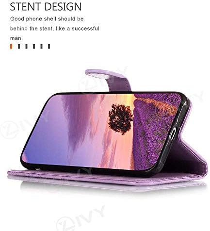 Ivy Moto Z3 Play Butterfly Wallet Case for Motorola Moto Z3 Play - Purple