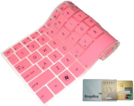 Bingobuy semi-rosa Ultra Ultra Fin Silft Backlit Teclado de teclado de silicone Tampa de pele