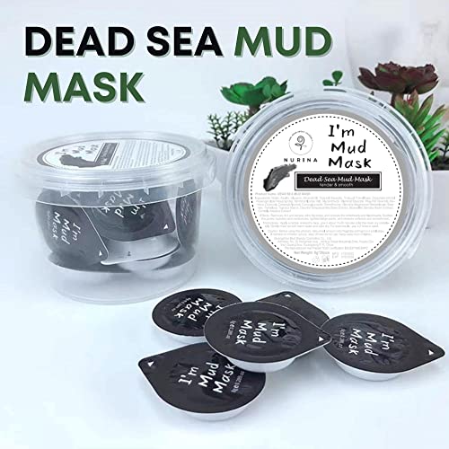 Máscaras de argila do mar morto Nurina - limpador de poros minerais do mar profundo e removedor de cravo